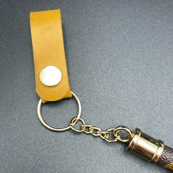 UPCYLCED Louis Vuitton and Gold Keychain with Tassel - Picture 4 of 4
